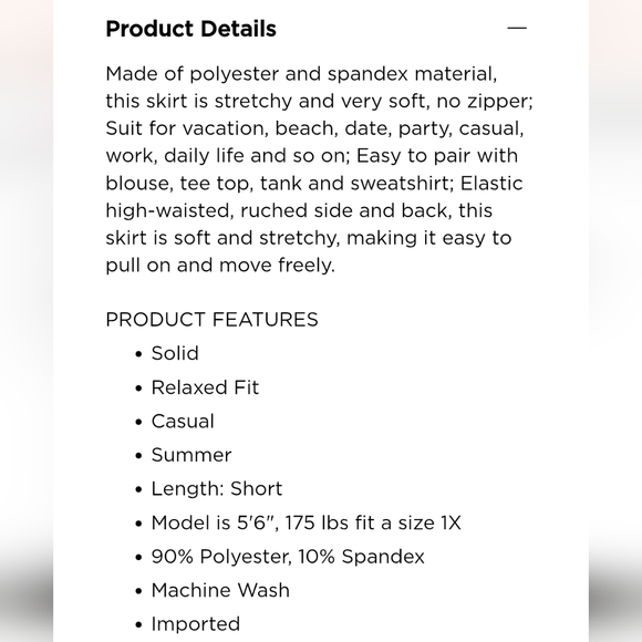 NWT Black Ruched Skirt 2X - Picture 5 of 8